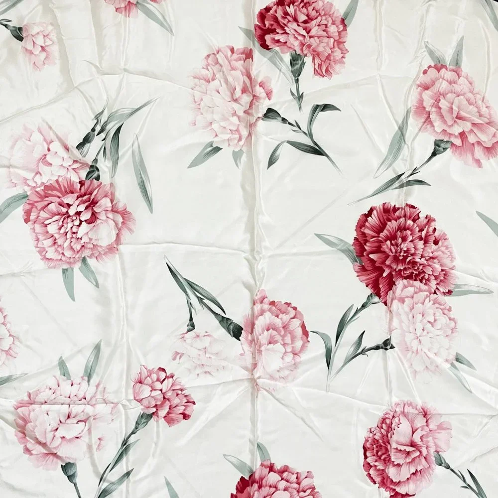 Hanae Mori Silk Scarf Shawl Floral Vintage